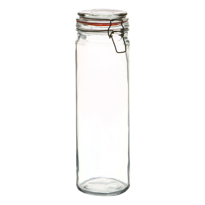 Argon Tableware Glass Spaghetti Jar - 2 Litre - Orange Seal