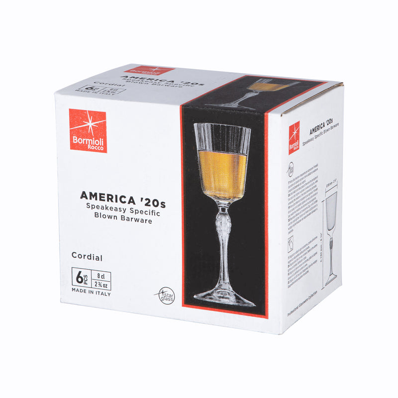 80ml America '20s Liqueur Glass - By Bormioli Rocco