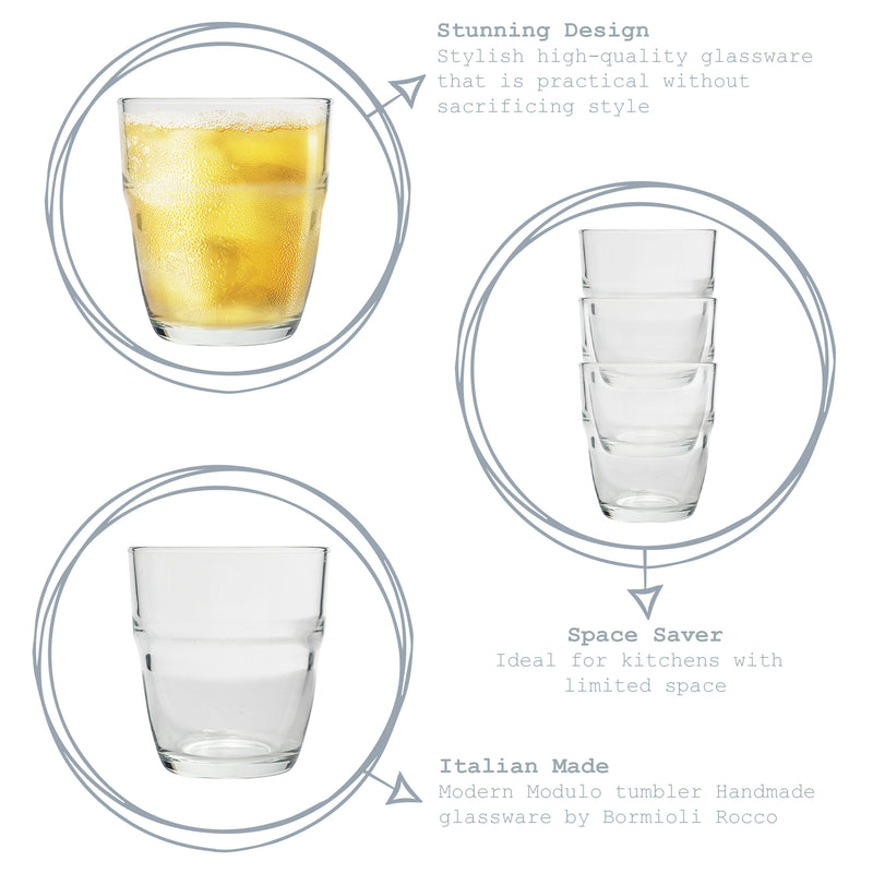 Bormioli Rocco Modulo Water Glass - 305ml - Clear