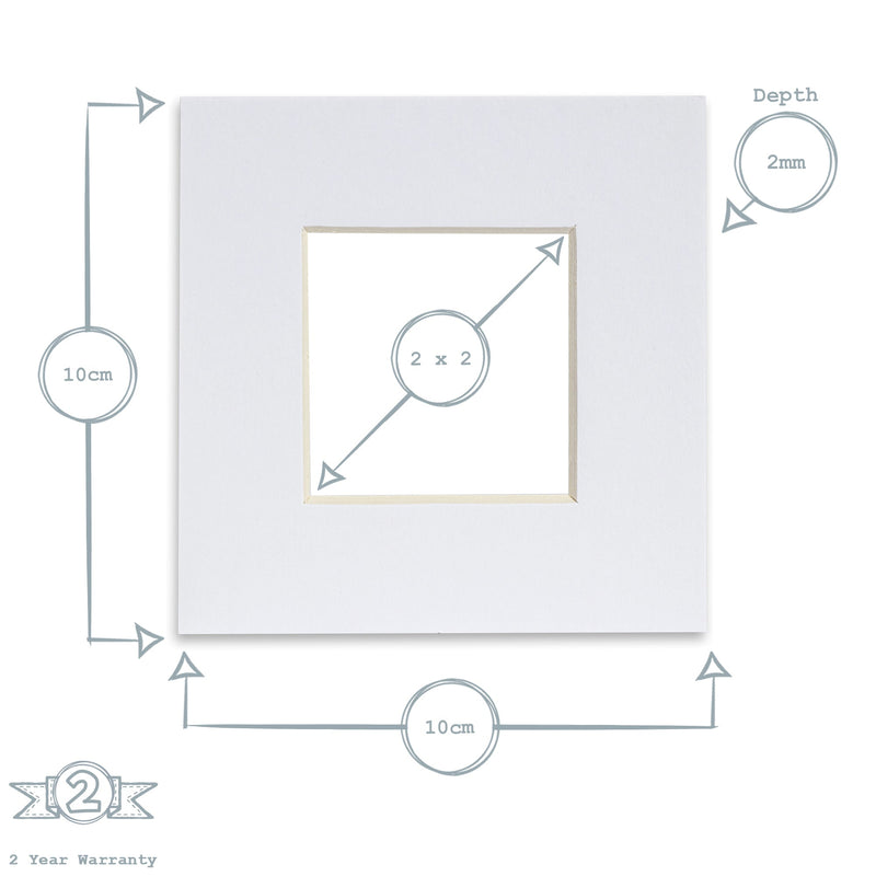 2" x 2" Picture Mount for 4" x 4" Frame - By Nicola Spring