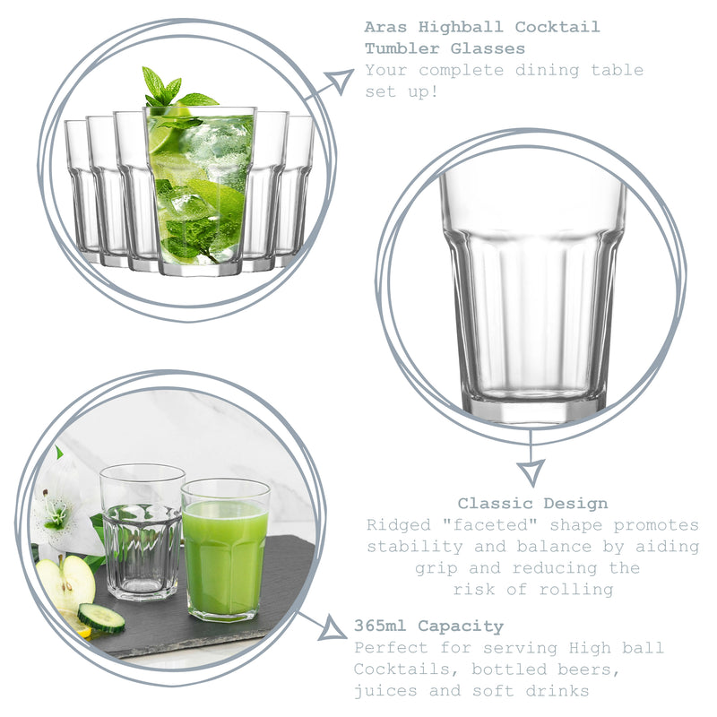 LAV Aras Highball Glass -  365ml