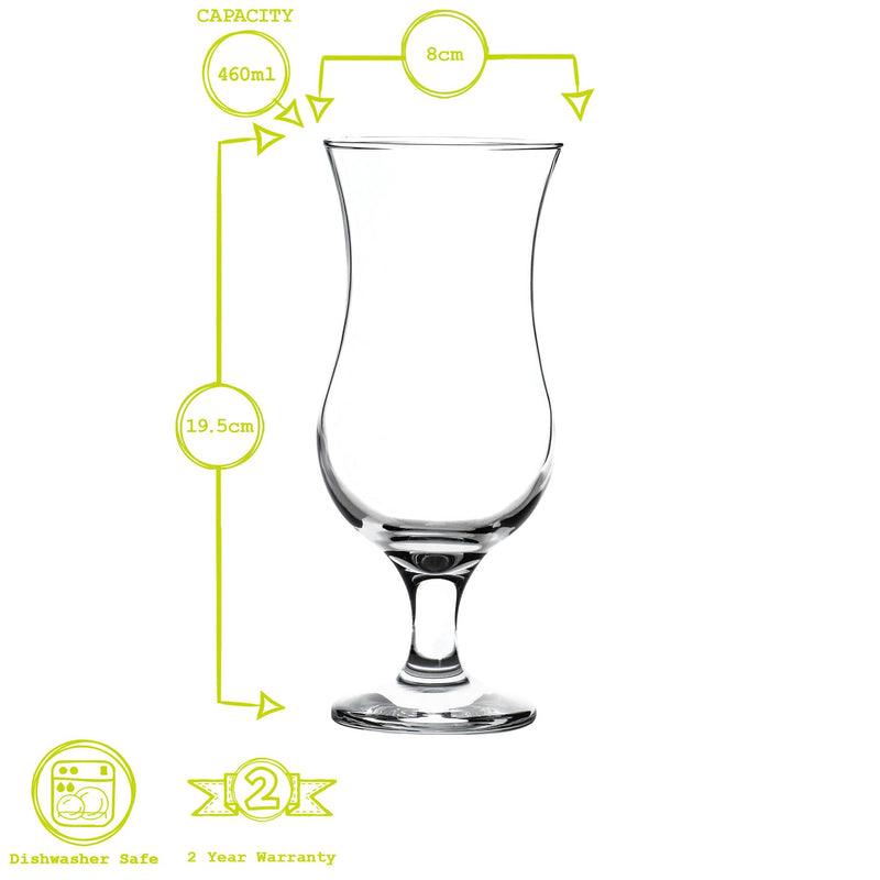 460ml Hurricane Cocktail Glass - By Rink Drink