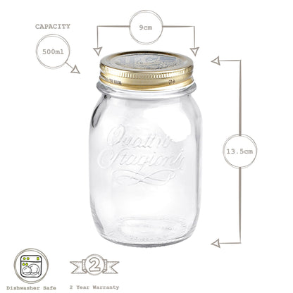 500ml Quattro Stagioni Glass Food Preserving Jar