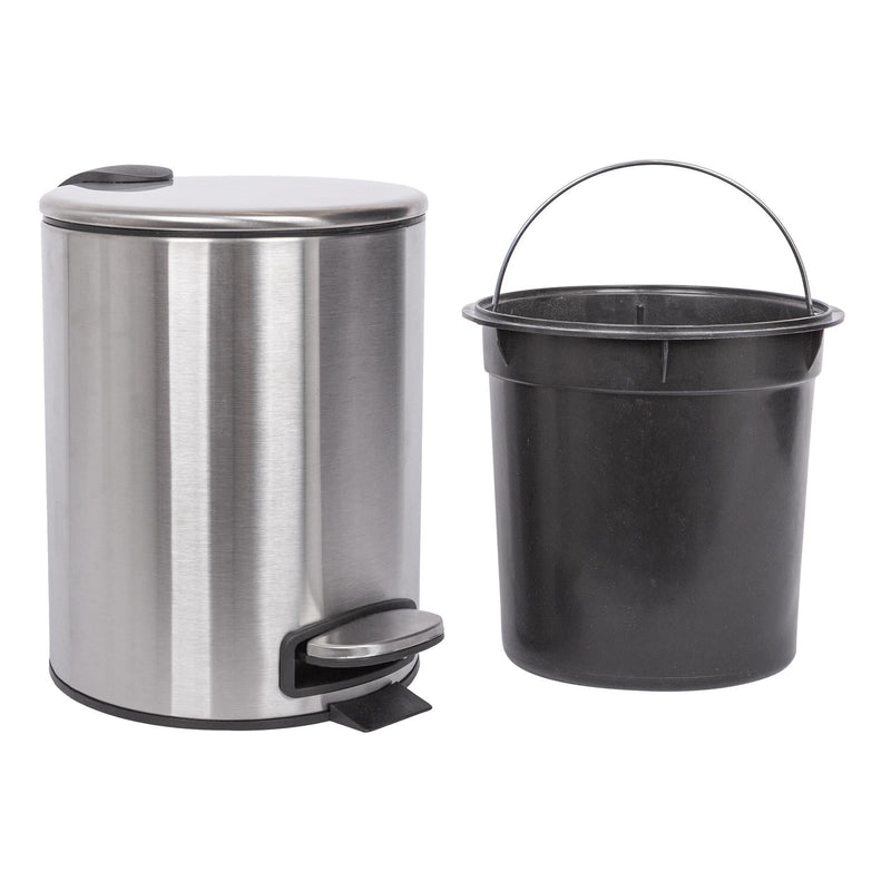 5L Round Stainless Steel Pedal Bin - By Harbour Housewares