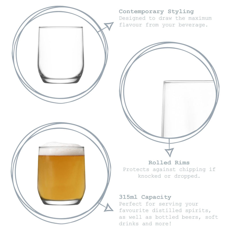 LAV Sude Whisky Glass - 315ml