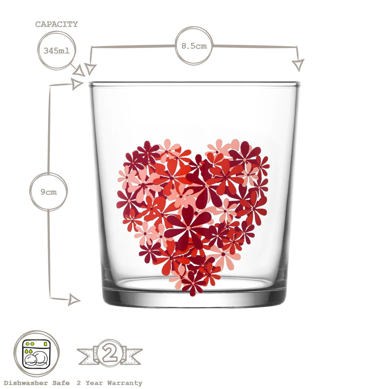 Bodega Valentines Tumbler - 345ml - Red